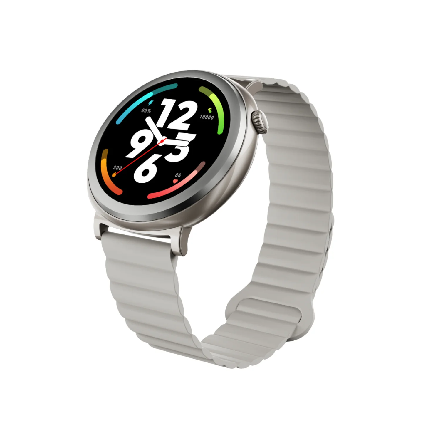 HiFuture Aurora Smartwatch | 1.43" AMOLED Display | Wireless Calling | Upto 10 Days Battery Backup | IP68 Water Resistant | Magnetic Strap | Powered By Syntra AI | Everyday Health Tracker | Sleep Monitor | 170+ Sports Mode