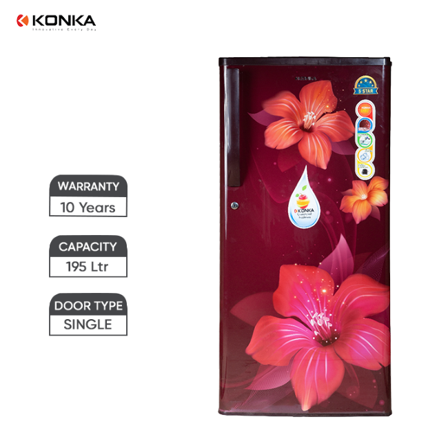 KONKA 195 Liters Refrigerator Single Door(KRF195W)