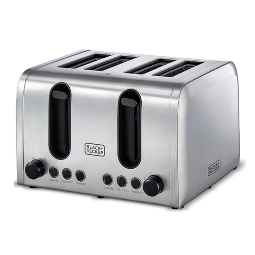 Black+Decker 4 Slice Toaster 2100 Watt ET444-B5