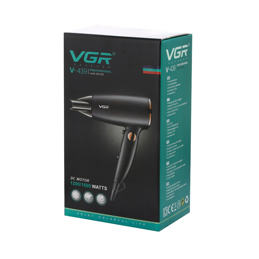 VGR V-439 Thermostatic Hair Care Hair Dryer Portable Hair Dryer