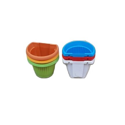 5pcs Multicolor Bagmati Half Round Planter / Flower Pot / Wall Hanging Basket