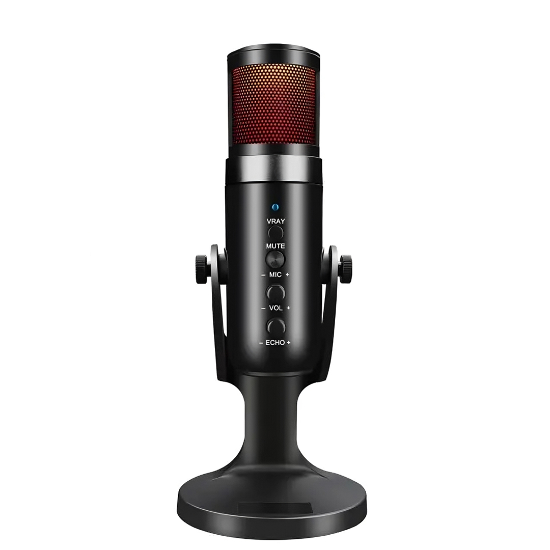 Jmary MCPW9 Professional Desktop Live RGB Lighting Microphone