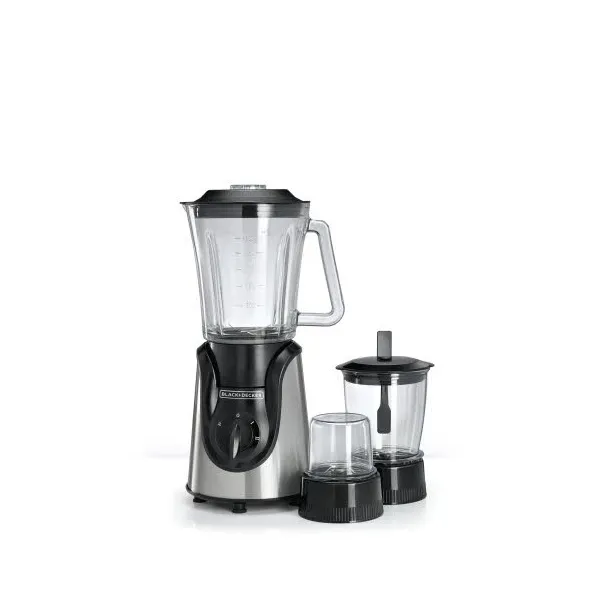 Black+Decker Blender With Grinder And Mincer Chopper 600W BX600G-B5