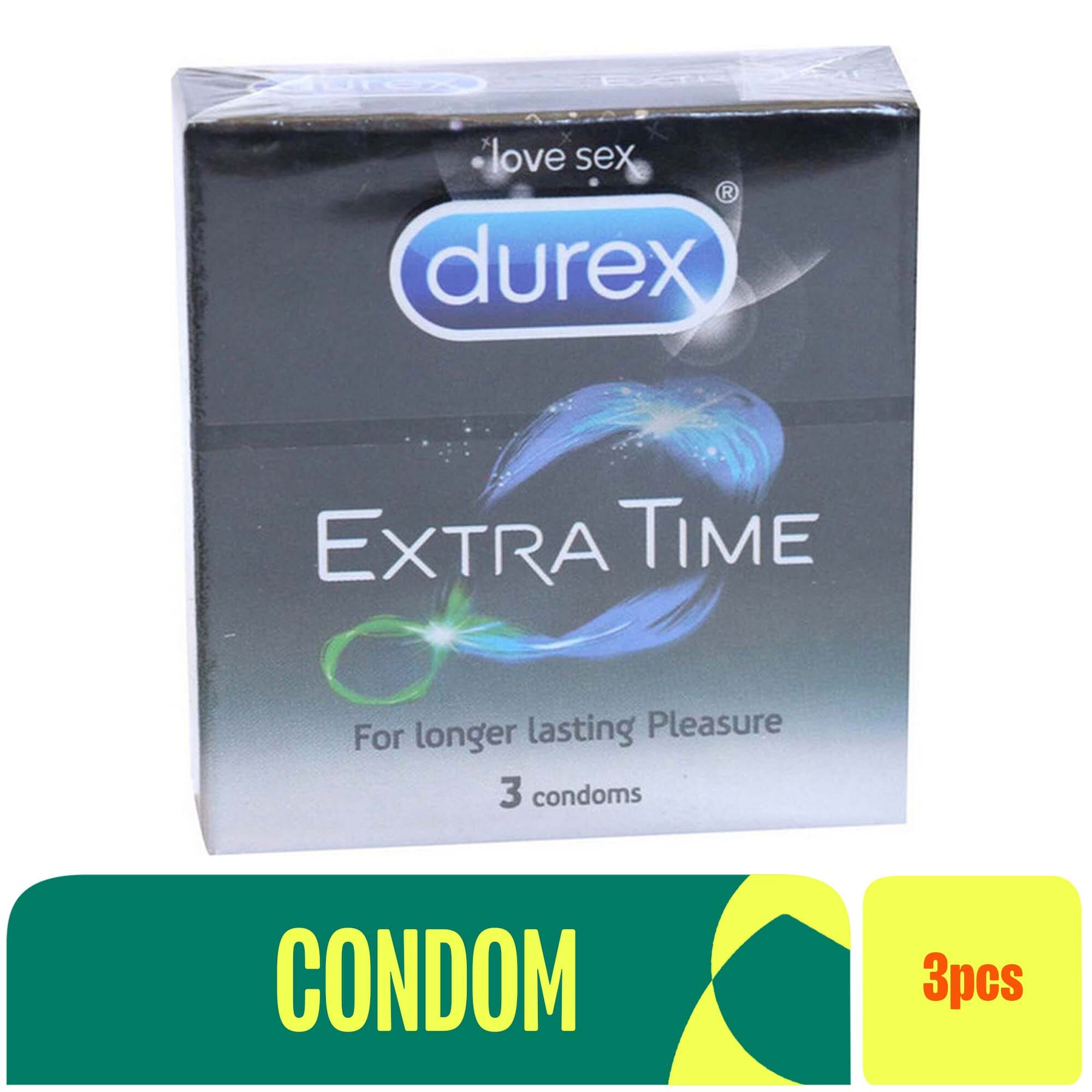 Durex Love Sex Extra Time For Longer Lasting Pleasure - 3 Condoms