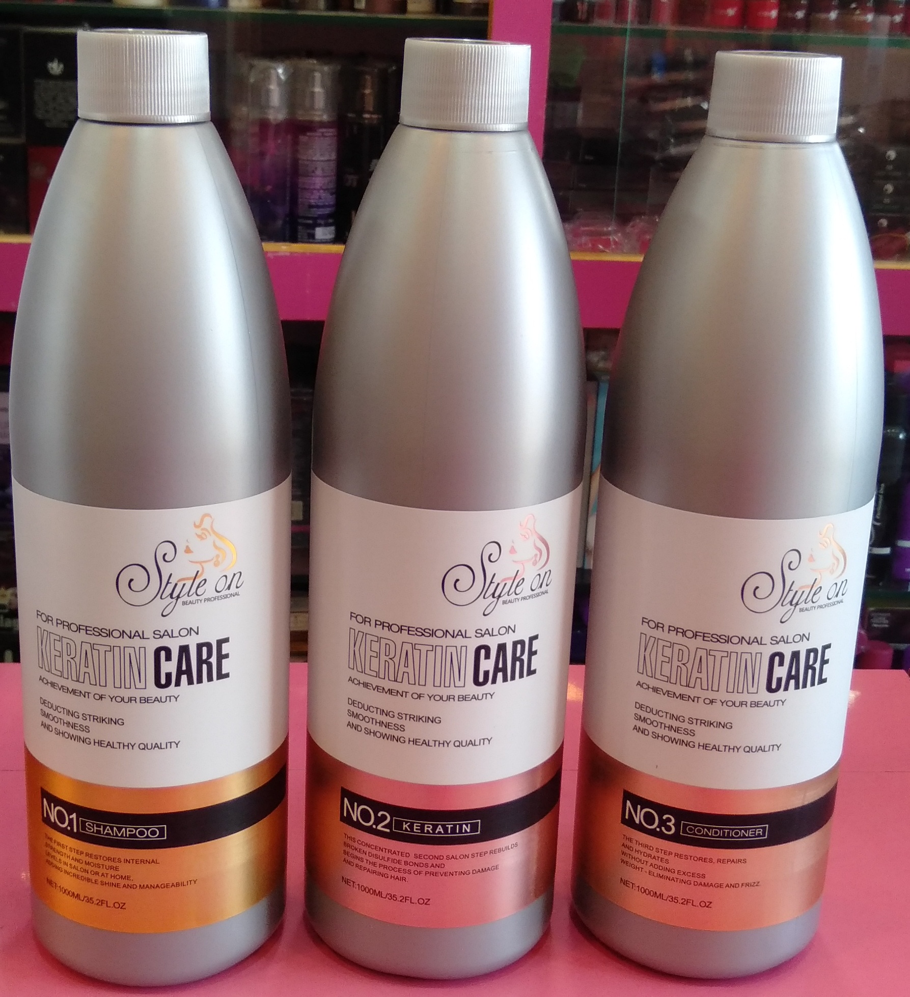 Professional Salon Keratin Care Shampoo,Conditioner & Keratin 1000ml Pack Of 3s2