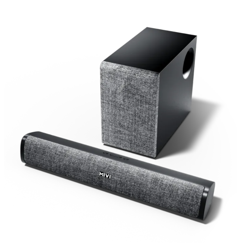Mivi Fort S48 Soundbar With Subwoofer | 48W | 2.1 Channel | BT V5.3 | Rich Bass