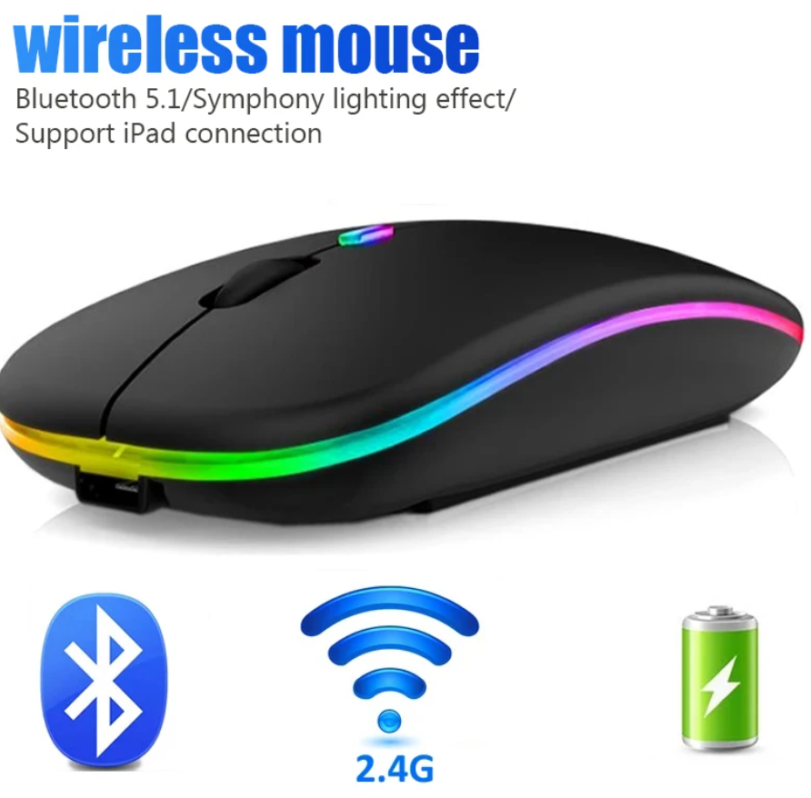 2 in 1 Wireless Mouse With Bluetooth