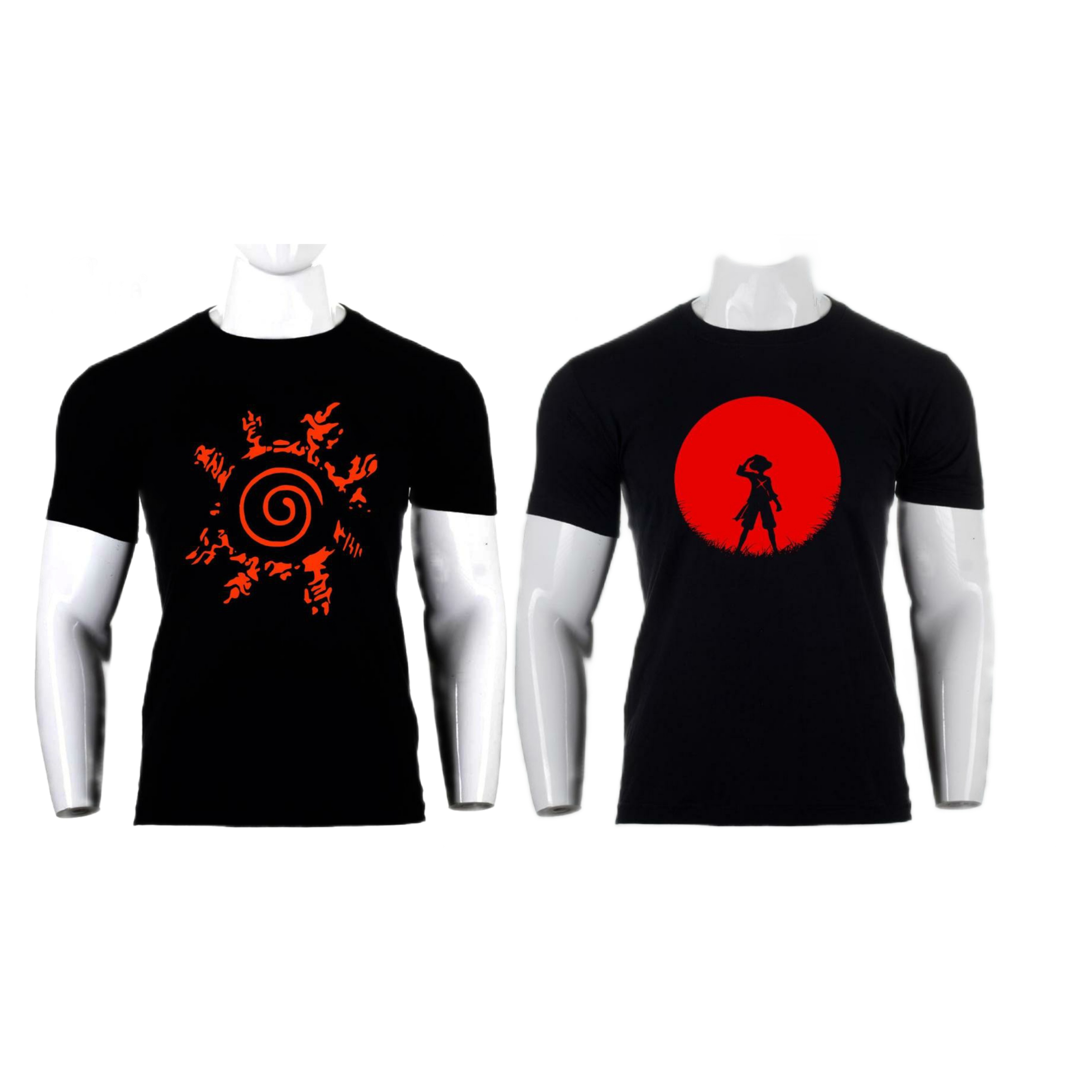 Anime Printed 2 Pcs Combo T-Shirt For Men