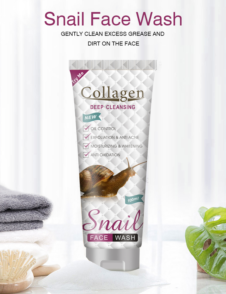 Collagen Deep Cleansing Essence Snail Face Washs 100ml