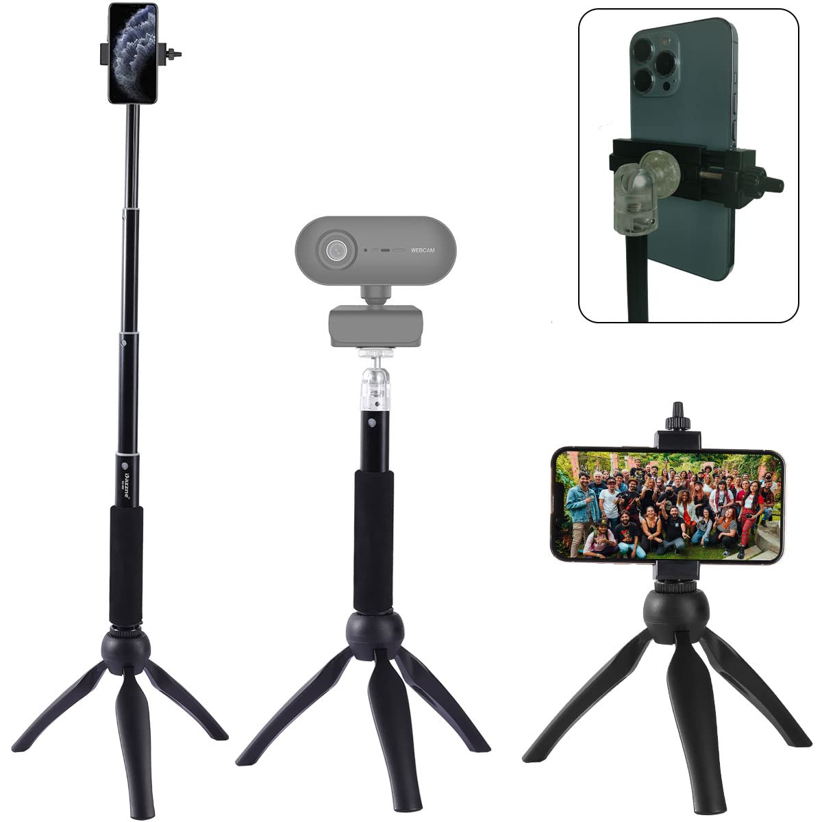 Portable Selfie Stick Tripod And Monopod For Mobile And Gopro With Bluetooth Remote
