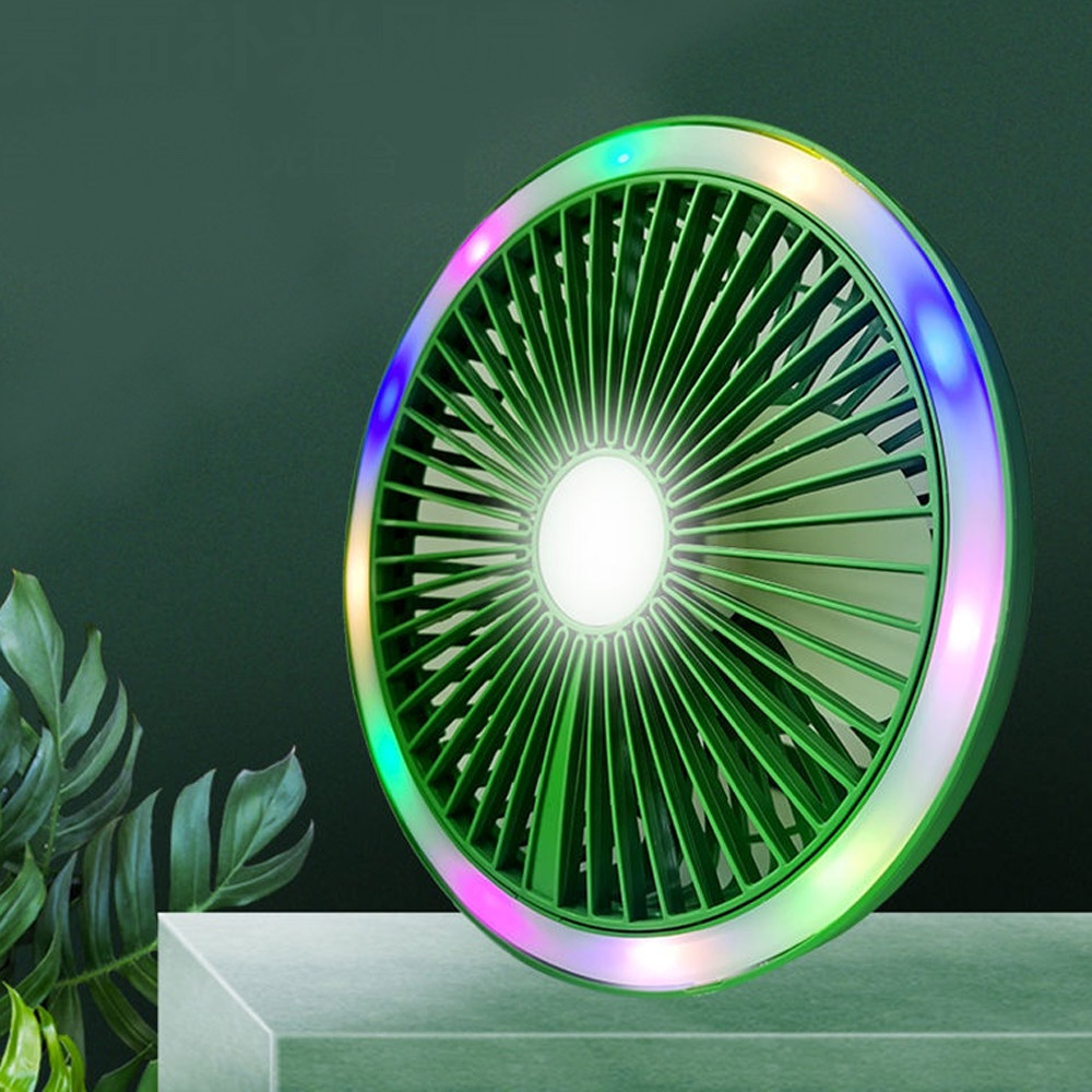Mini Desktop Rechargeable Fan JD-F11, Table / Camping / Lamp / Colorful Fan (Color May Vary)