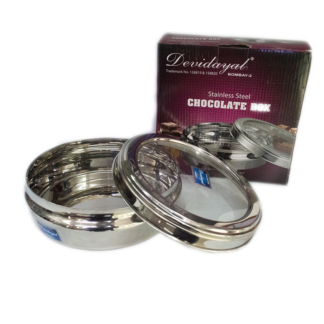 DeviDayal Stainless Steel See Through Chocolate Dabba