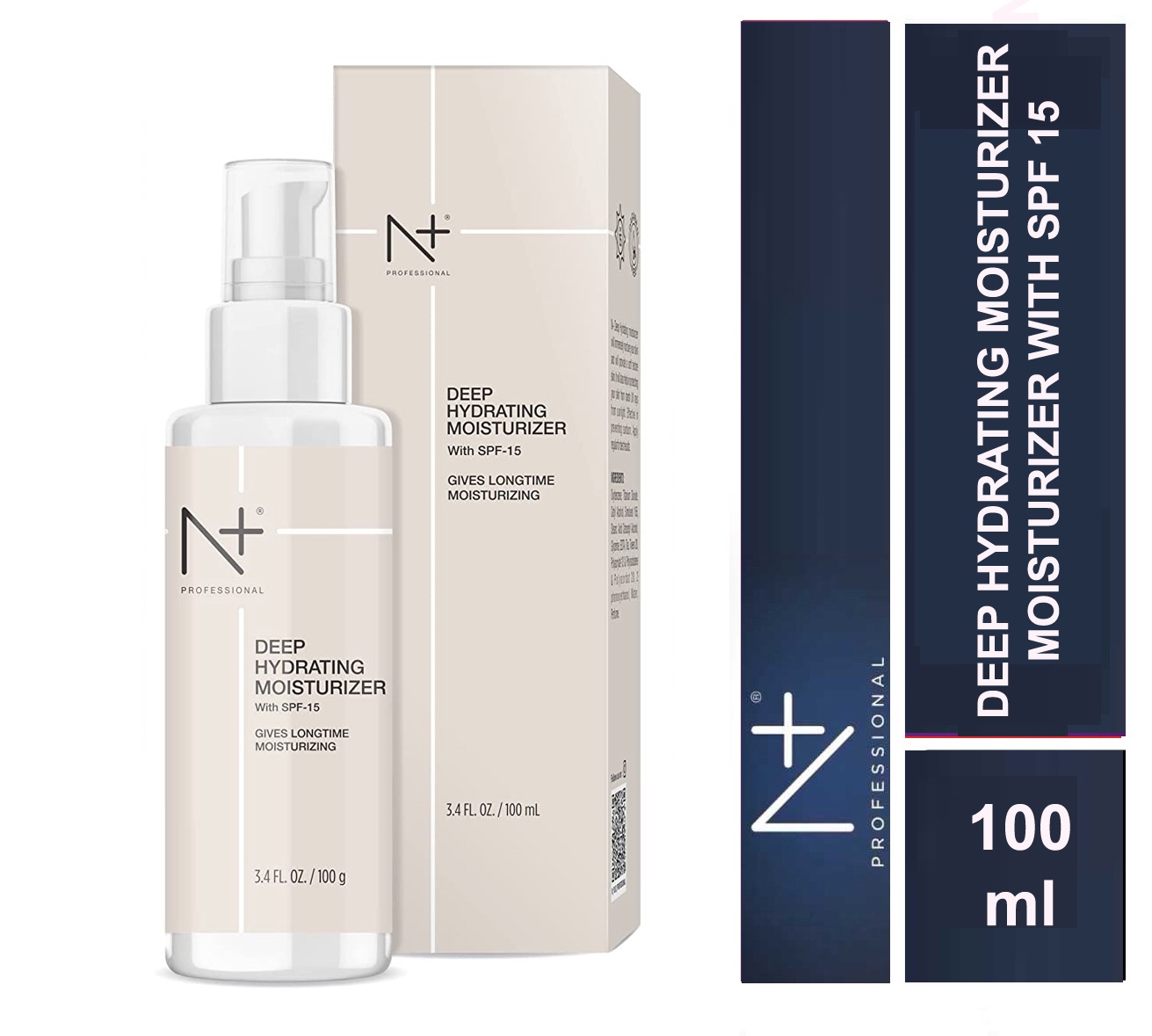 N+ Professional Deep Hydrating Moisturizer With SPF-15 for Longtime Moisturizing, 100gm