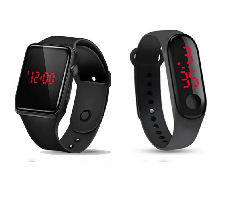 Led Simple Stylish Fashion Watch Waterproof LED Digital Date Silicone Strap Wrist Watch For Men & Women