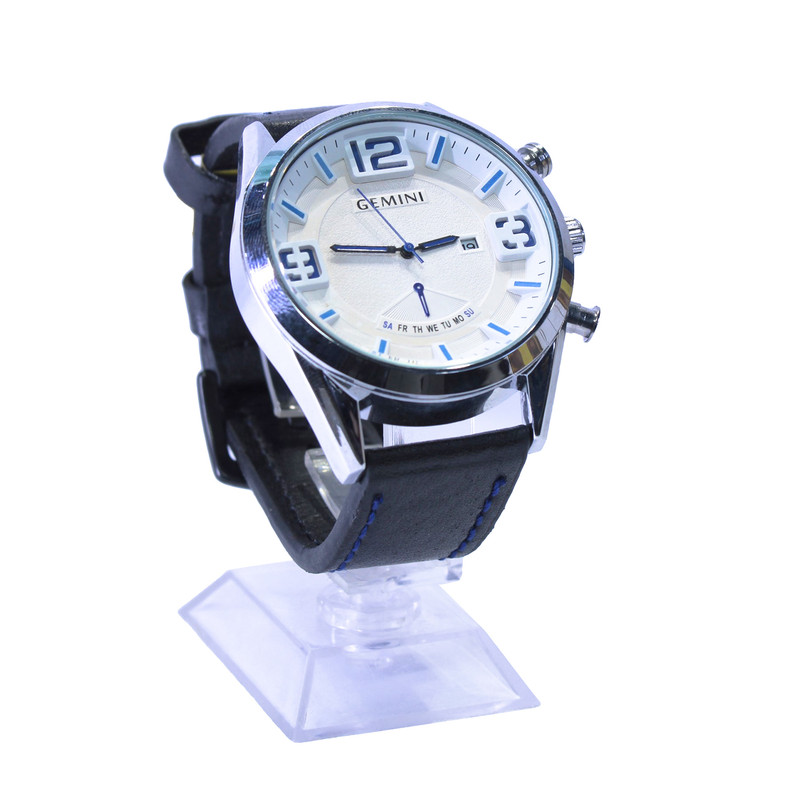 Black/White Combined Gemini Wrist Watch