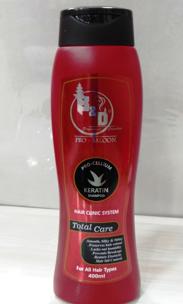 B&D Professional Saloon Cellium Keratine Shampoo 400ml Product of Korea