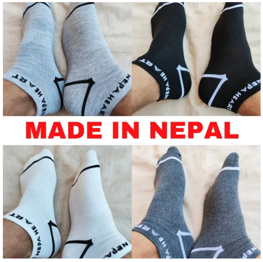 Pack of 4 Pairs of Ankle Socks for Men- PROUDLY MADE-IN-NEPAL - Fashion | Socks For Men | Men's Footwear