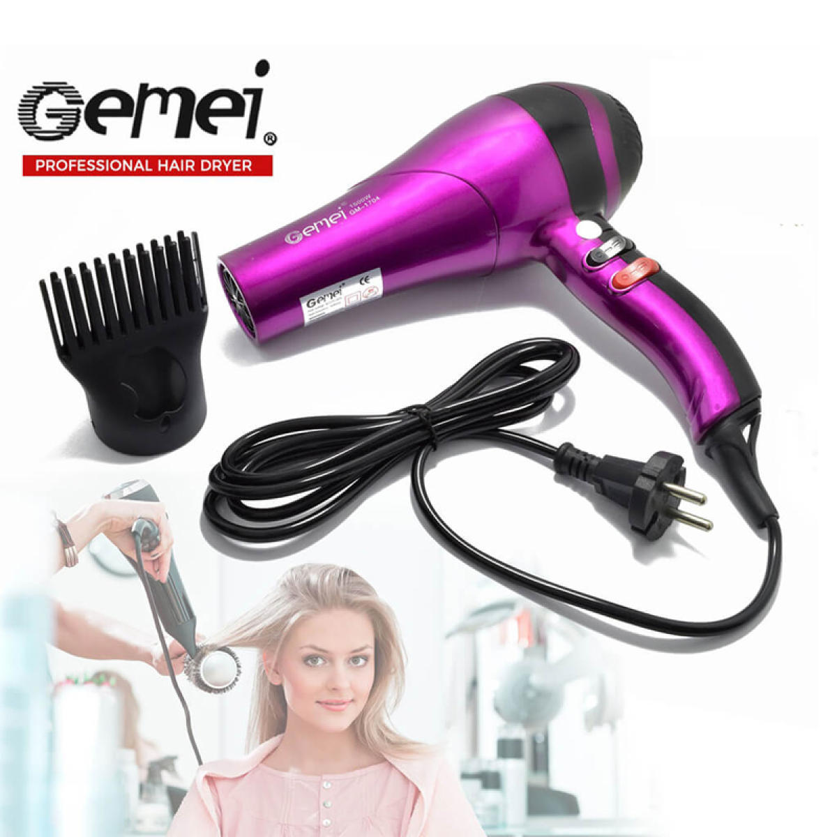 Gemei Professional Hair Dryer Gm-1704 1500W-1