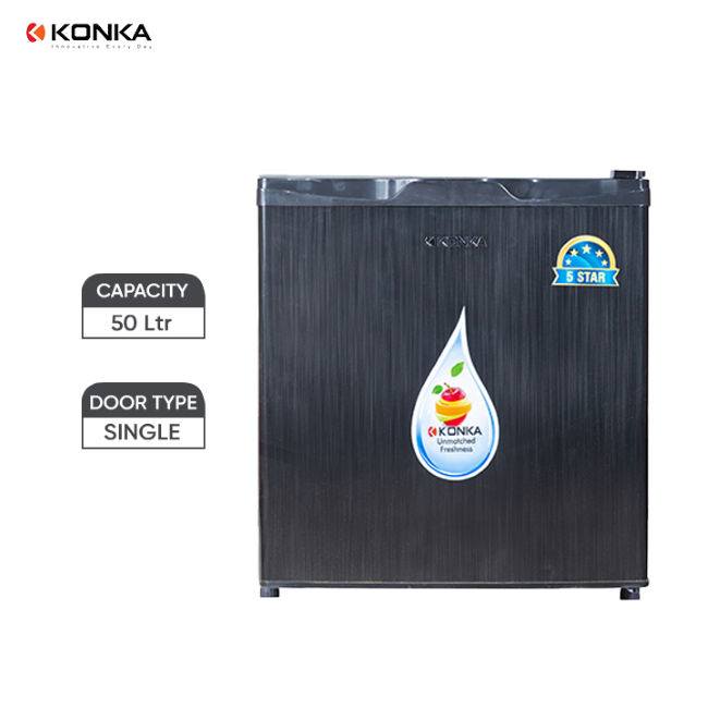 KONKA KRF50s - 50Litres Mini Refrigerator With Stylish Design (Silver)