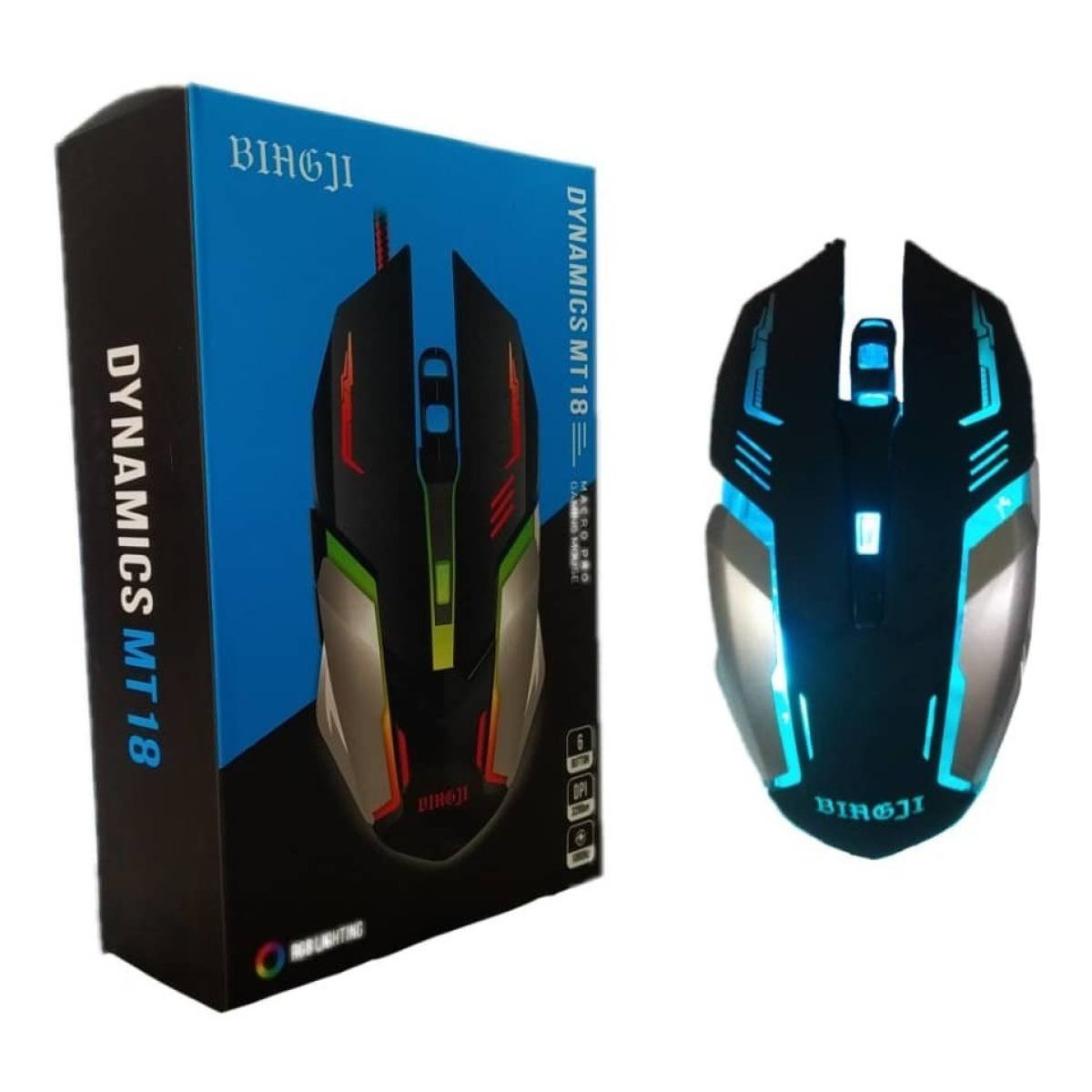 MT25Black Pro RGB 7 LED Gaming Mouse Mice USB Wired Optical For PC Computer Laptop