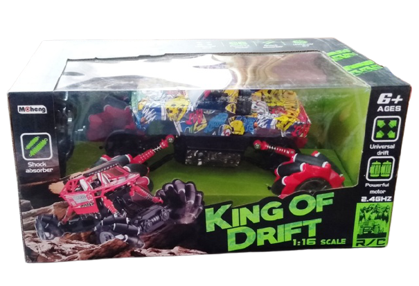 New RC 1:16 2WD with LED Light 2.4G 20KM/H High Speed Off-Road Climbing Remote Control Car Toy Birthday Gift Boys Girls Kids
