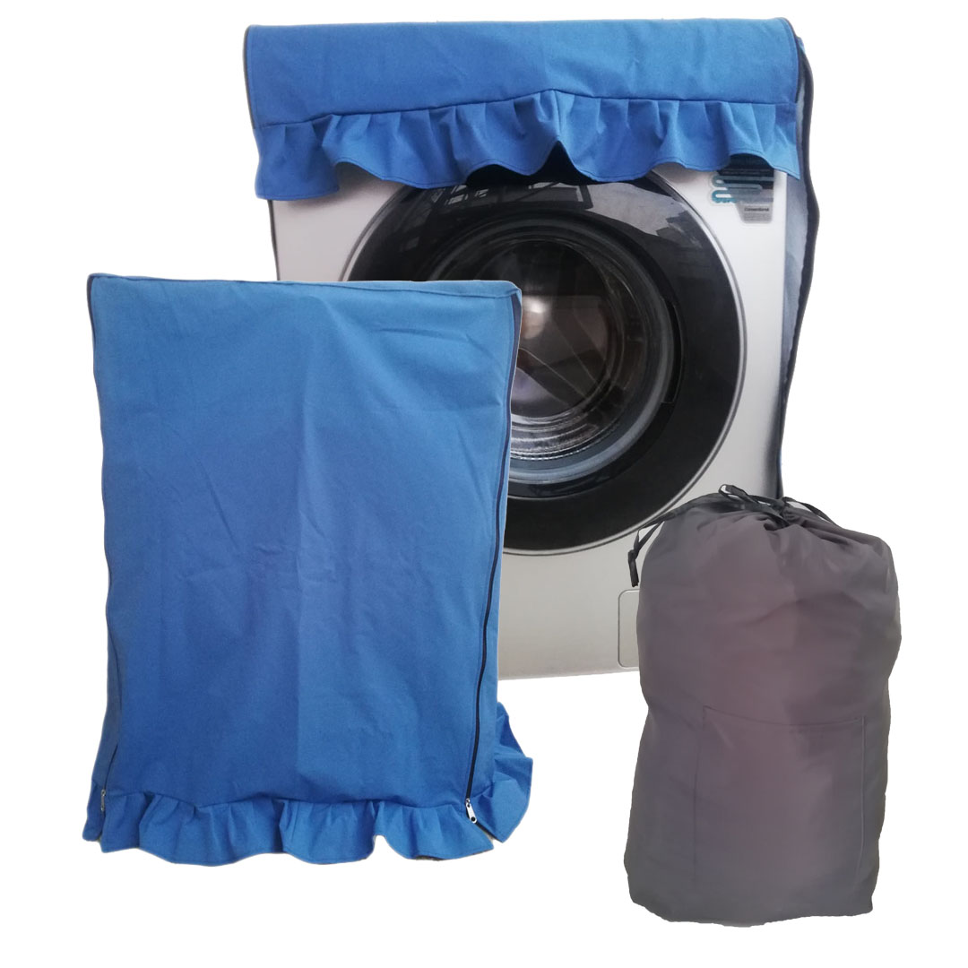 Waterproof Check Ruffle Front Door Washing Machine Cover 8 Kg to 10 Kg