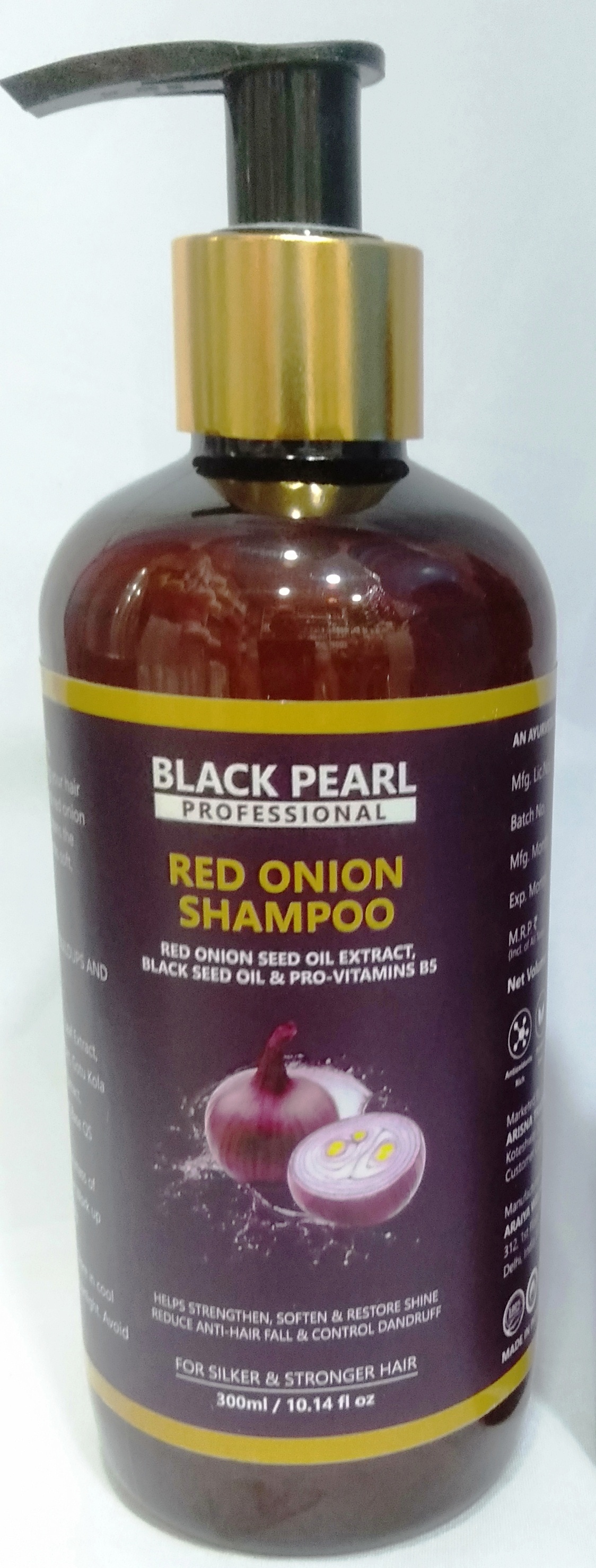 Black Pearl Professional Red Onion Shampoo 300ml