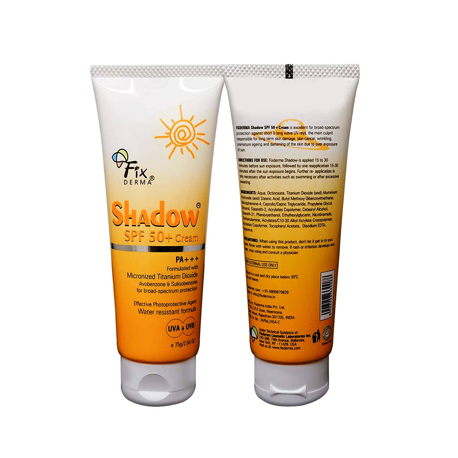 Fix Derma Shadow SPF 50 Sunscreen Cream-75Ml