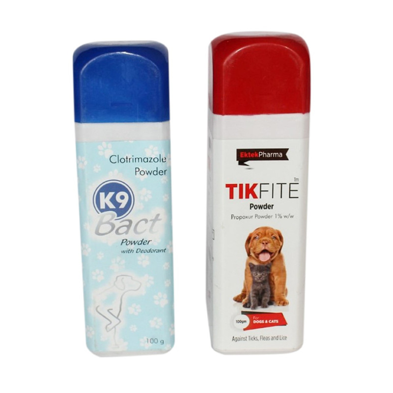 Ektek/K9 TikFite/Bact Powder 100gm Combo Of 2