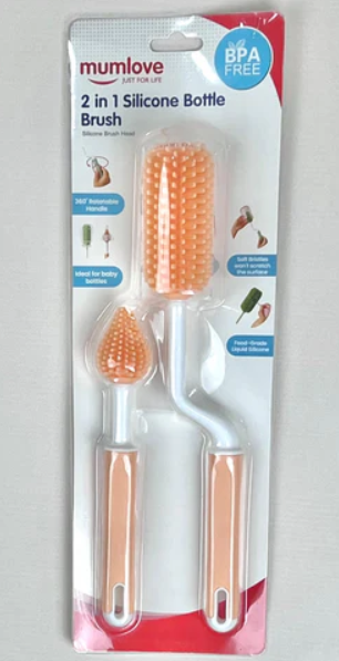 Mumlove Silicone Baby Bottle Brush 360° Rotation Cleaning Kit Bottle Brush For Bottles Plastic Bottles Glass Bottles