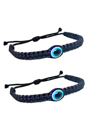 2 Pieces of Evil Eye Bracelet with Black Thread