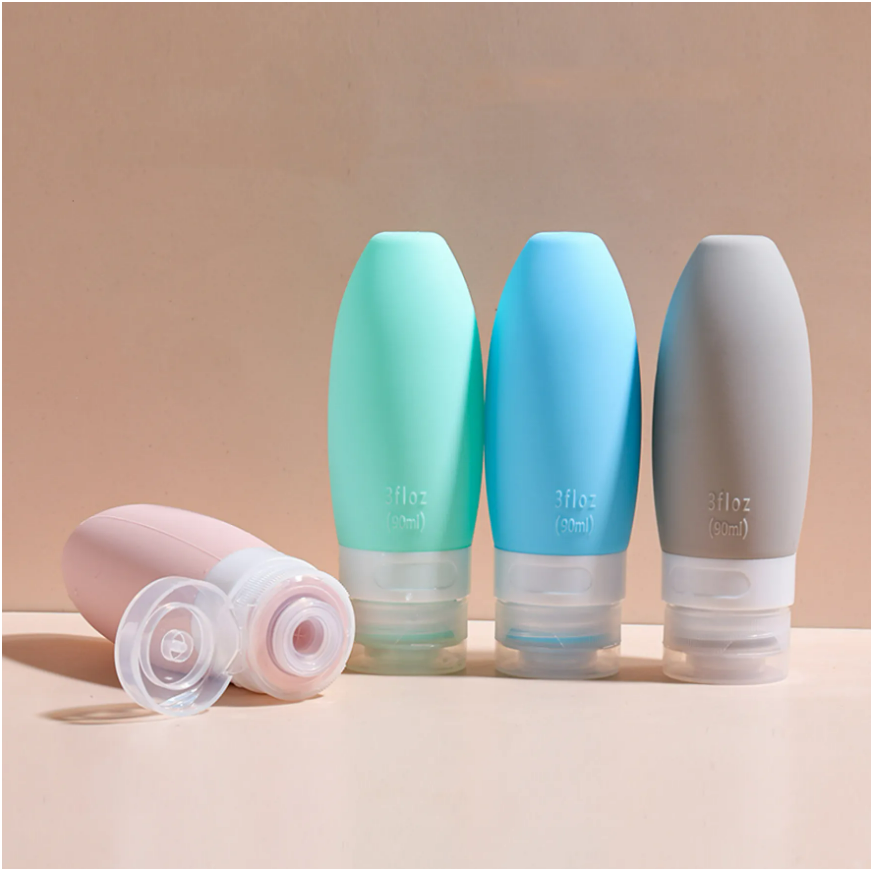 Travel-Friendly Silicone Squeeze Bottle Set for Shampoo, Shower Gel