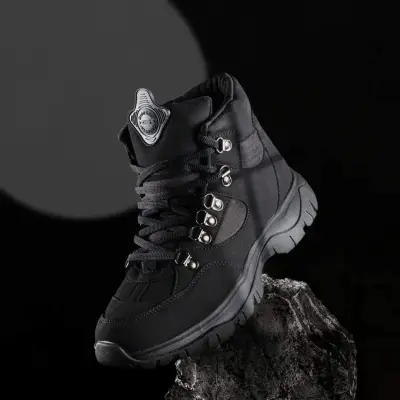 Goldstar G10 G2006 Black Lace-Up Trekking Shoes For Men