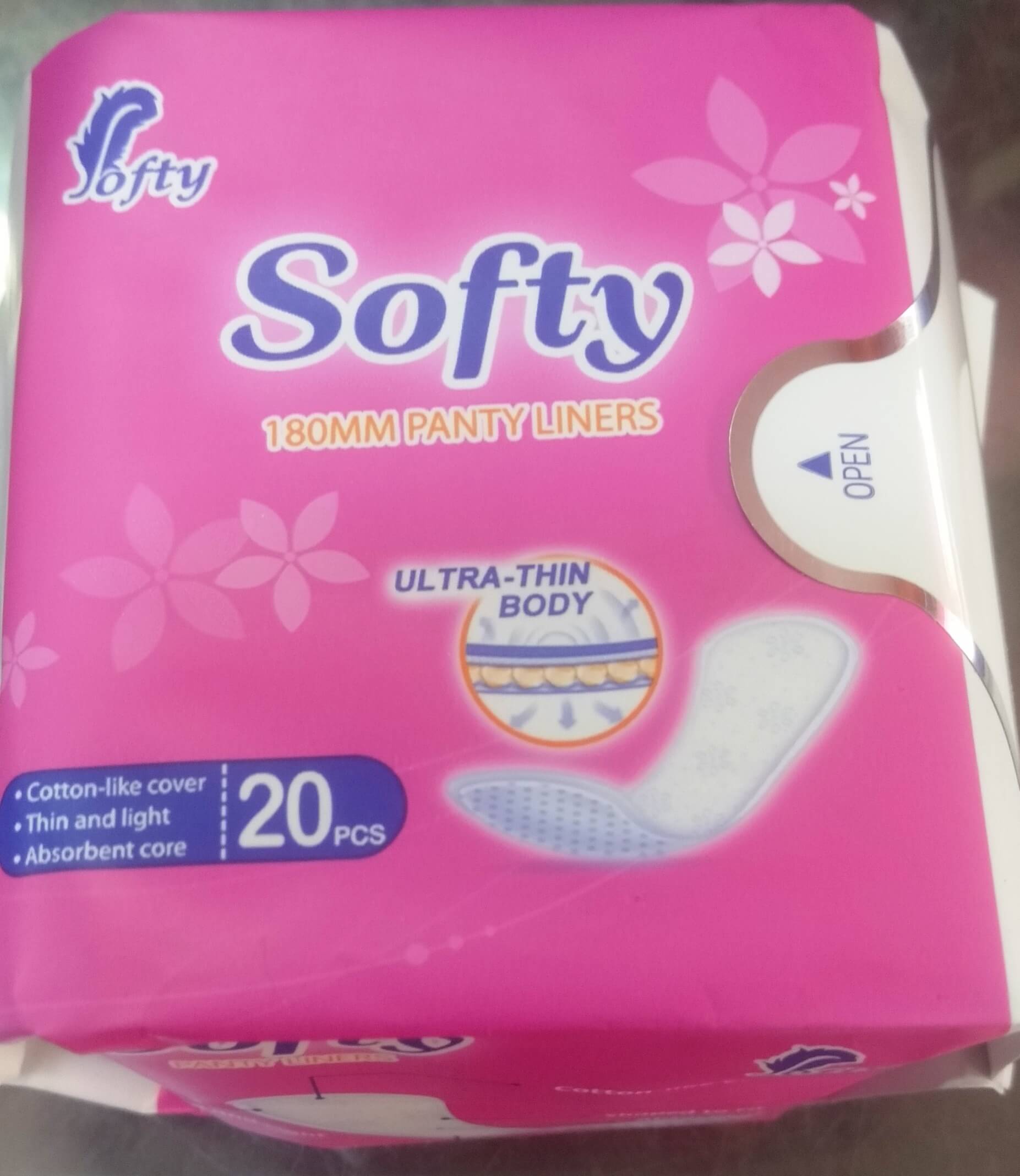 Softy Panty Liner Ultra Thin 20pcs Pack Of 2