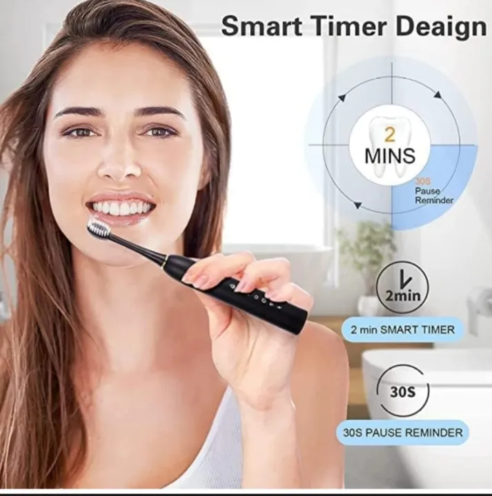 Sonic Electric Toothbrush for Adults,Rechargeable Electric Toothbrushe with 3 Brush