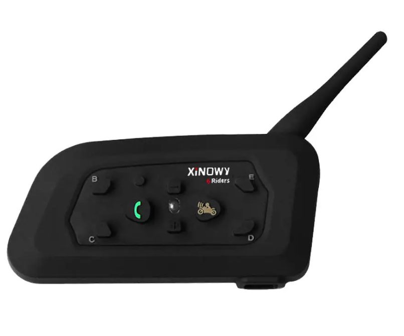 Xinowy V6 Bluetooth Motorcycle Helmet Intercom Headset 1200M Motorbike Interphone Headphone