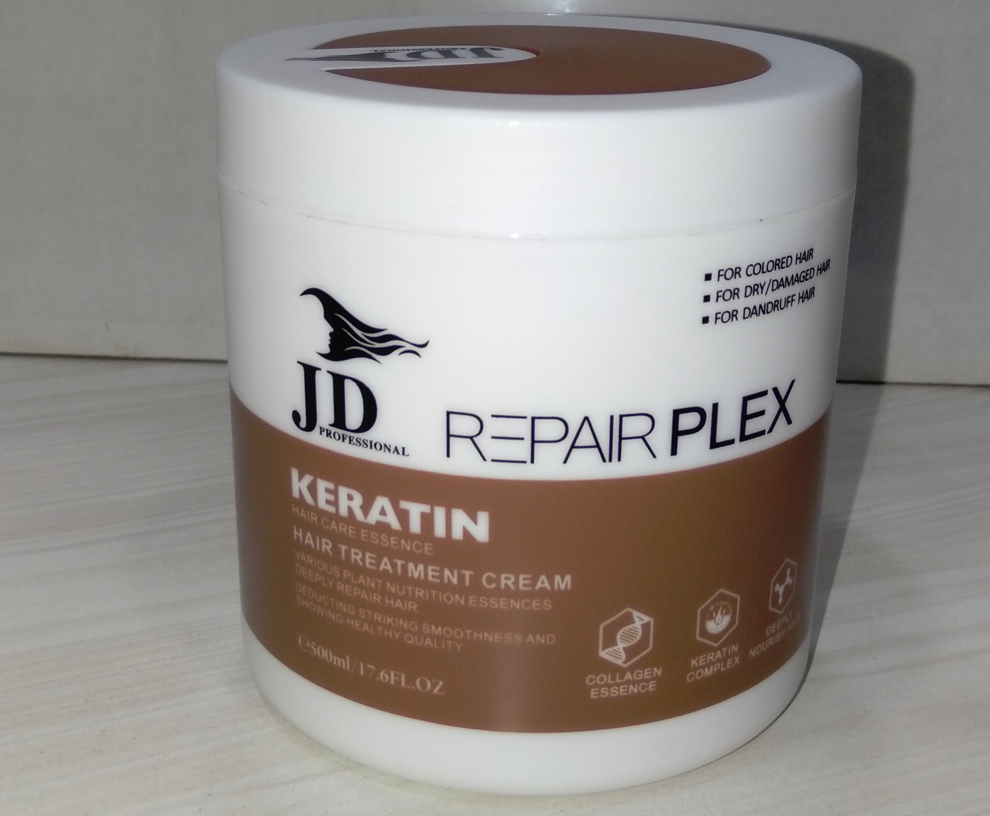 J D Professional Repair Plex Keratin Hair Treatment Cream 500gm