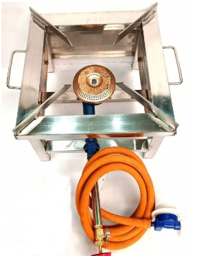 Stainless Steel High Power Bhatti Gas Stove No 2 With All Parts