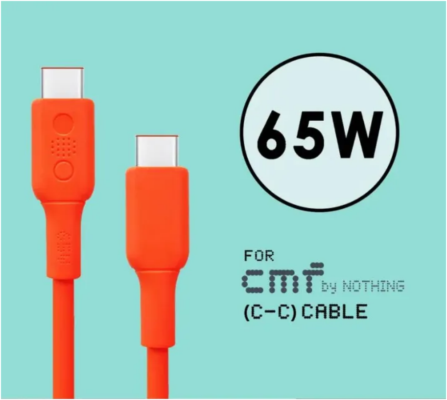 Nothing Type C To C 100cm For Phone 2/2A/2A Plus/1/CMF Phone 1 Fast Charging Charger Data Cable