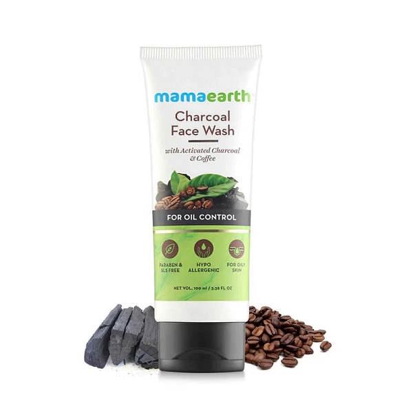 Mamaearth Charcoal Face Wash With Activated Charcoal And Coffee For Oil Control - 100ml