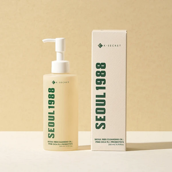 K-SECRET Seoul 1988 Cleansing Oil: Pine Cica 1% + Probiotics 200ml