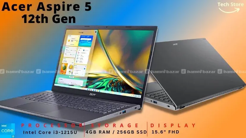 Acer Aspire 5 ,12th Gen i3/4GB RAM /256GB SSD/15.6