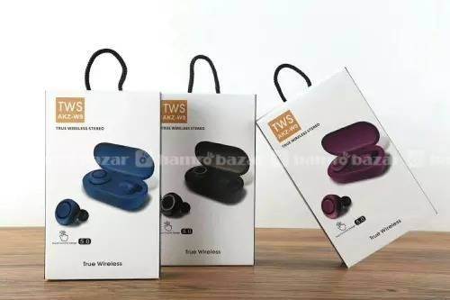 Akz-W9 On-Ear Earbuds Mini Sports Earbuds True Ste