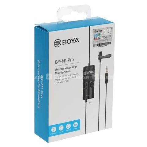 BOYA BY-M1 PRO LAPEL MICROPHONE, CLIP-ON LAVALIER