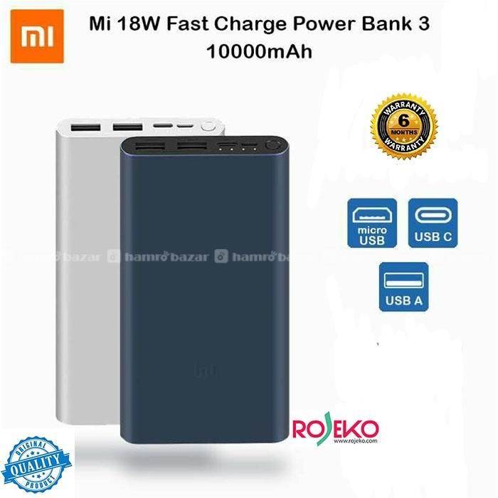 Xiaomi Mi Power Bank 3 10000mAh 18W Fast Charge