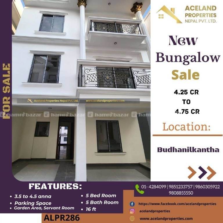 🏠New Bungalow House FOR SALE at Budhanilkantha