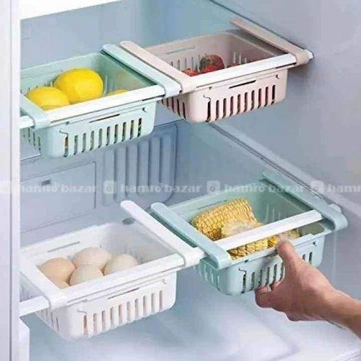 2 Pieces Multifunction Durable Refrigerator Drawer