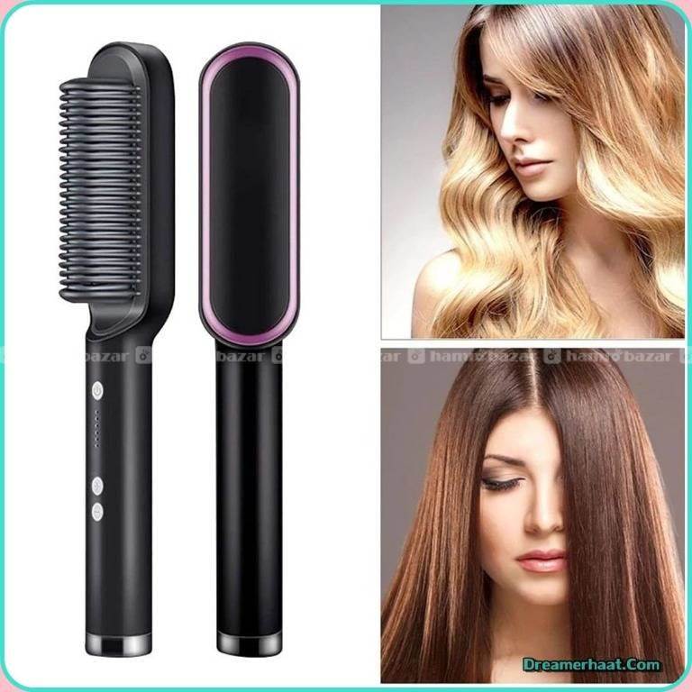 FH909 Electric Hair Straightener Comb 2 In 1 Hair