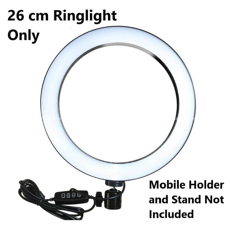 Ring Light 26cm Dimmable LED Ringlight With 3 Ligh