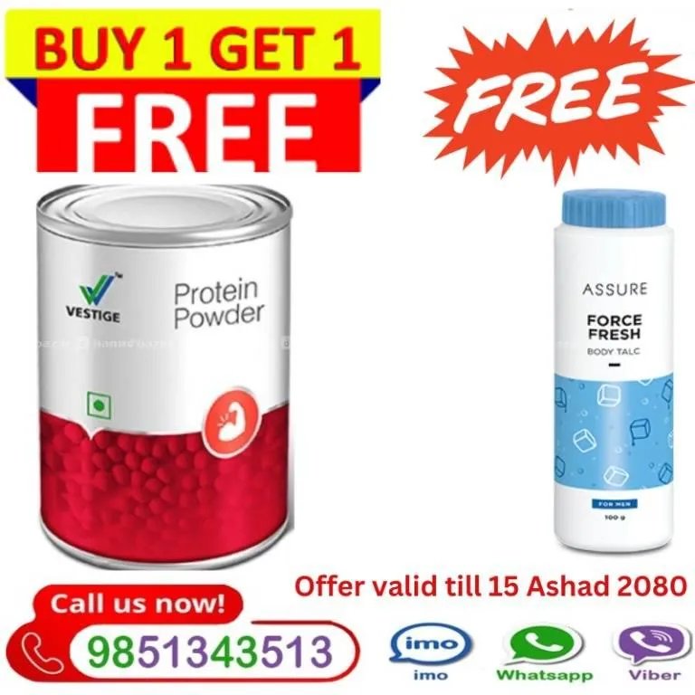 Buy1 Vestige Protein Powder & Get1 Force Body Talc